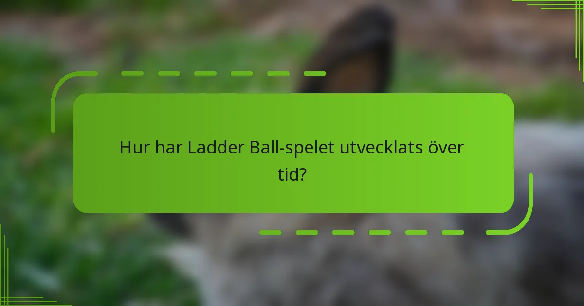 Hur har Ladder Ball-spelet utvecklats över tid?